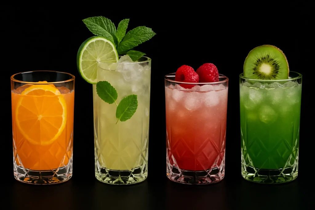 barra de coctelería sin alcohol premium