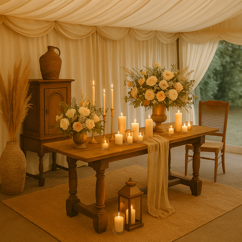 decoración boda bohemia