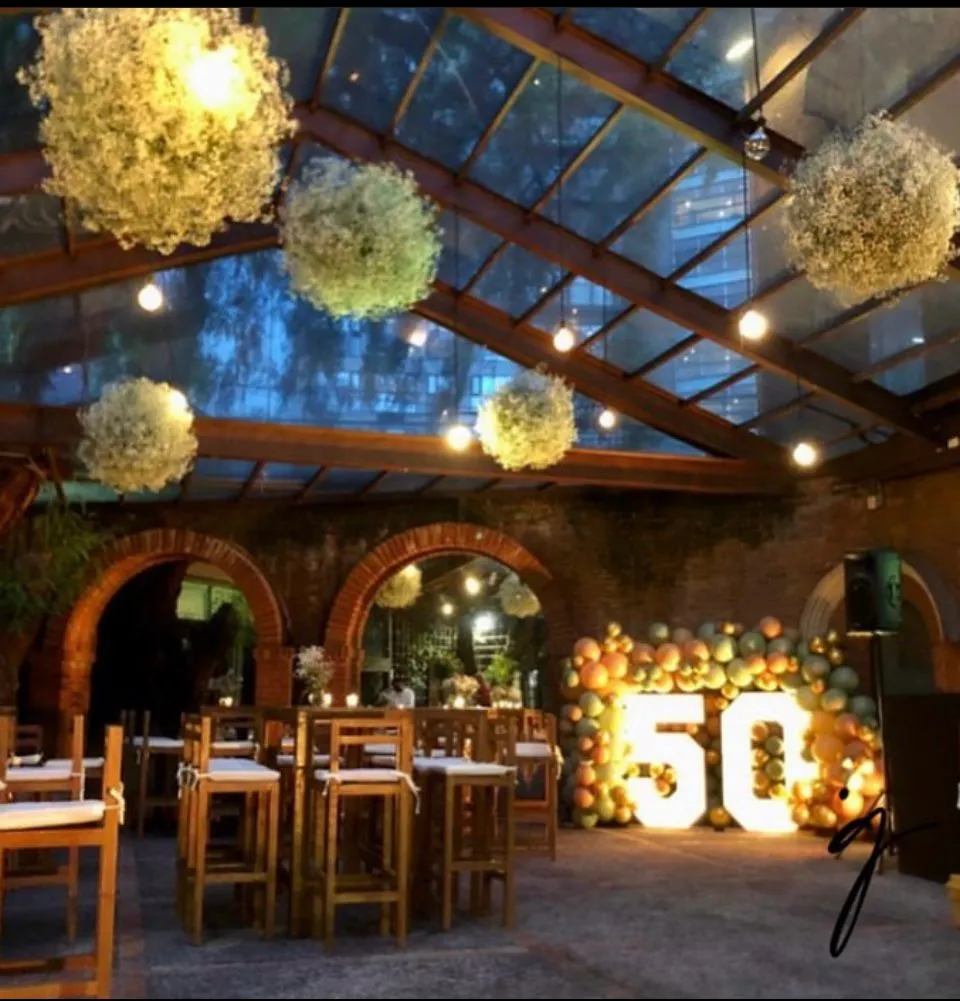 Cumpleaños en terraza Pedregal con escenario y DJ