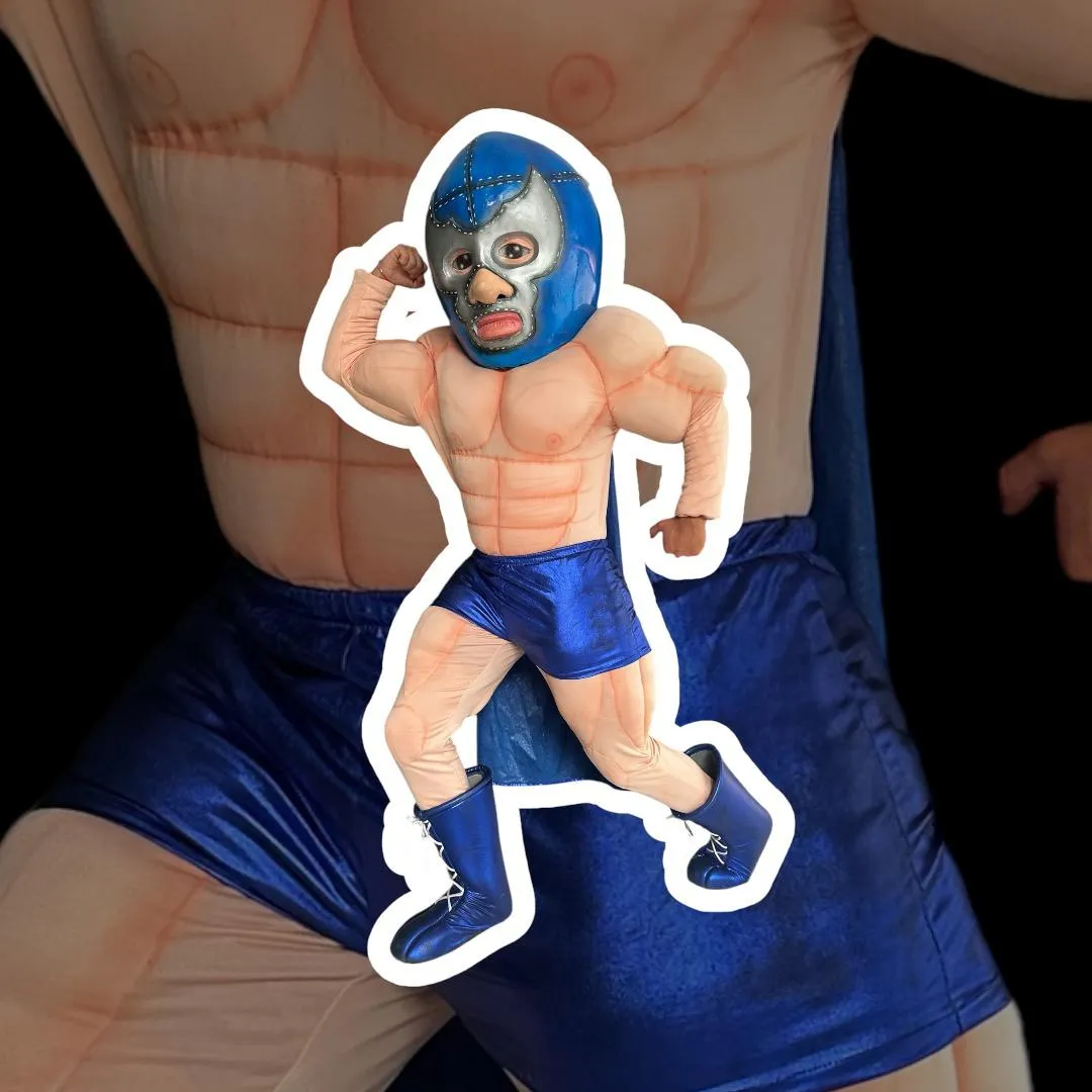 Blue Demon cabezón para eventos en CDMX