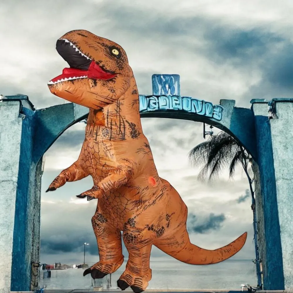 Dinosaurio cabezón para eventos en CDMX