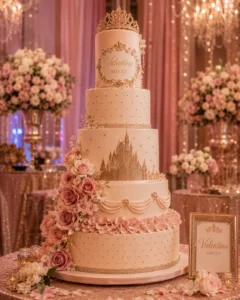 Pastel de XV años en CDMX custom de varios pisos