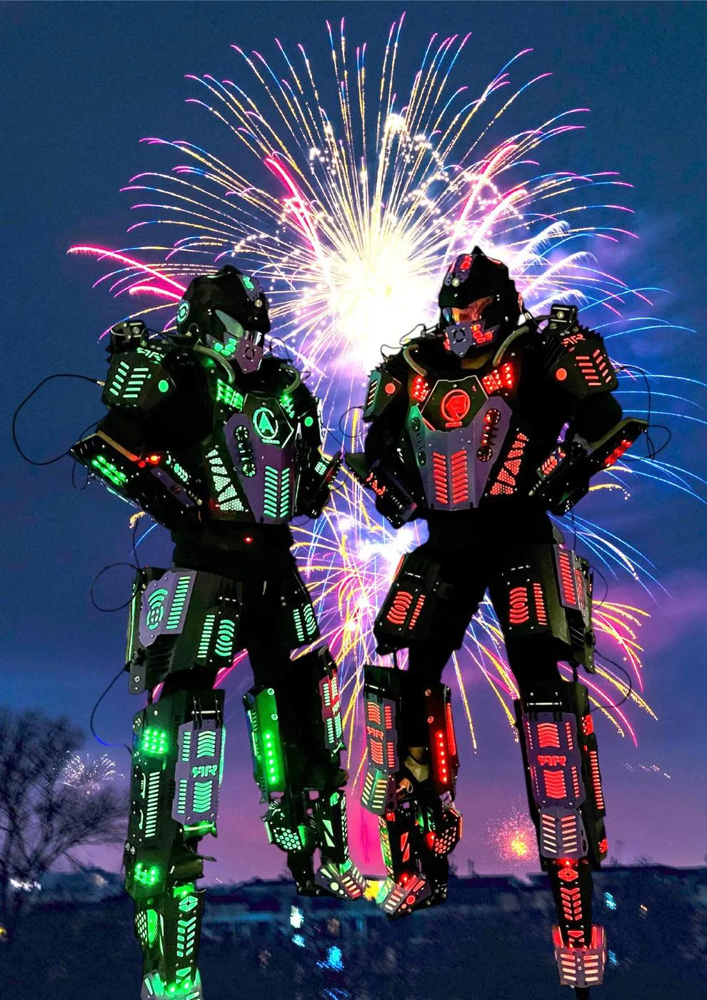 Robots led cabezón para eventos en CDMX