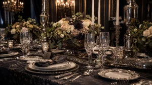 Tendencia 2026 vajilla plata cromo pewter estilo victoriano premium