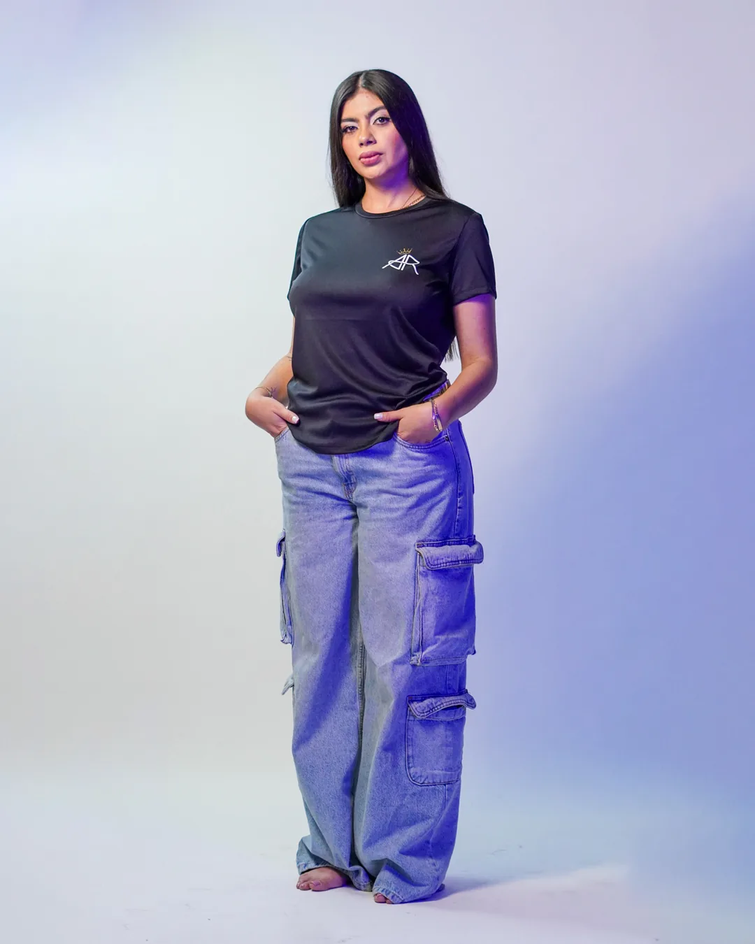 Book para modelos con look casual de cuerpo completo