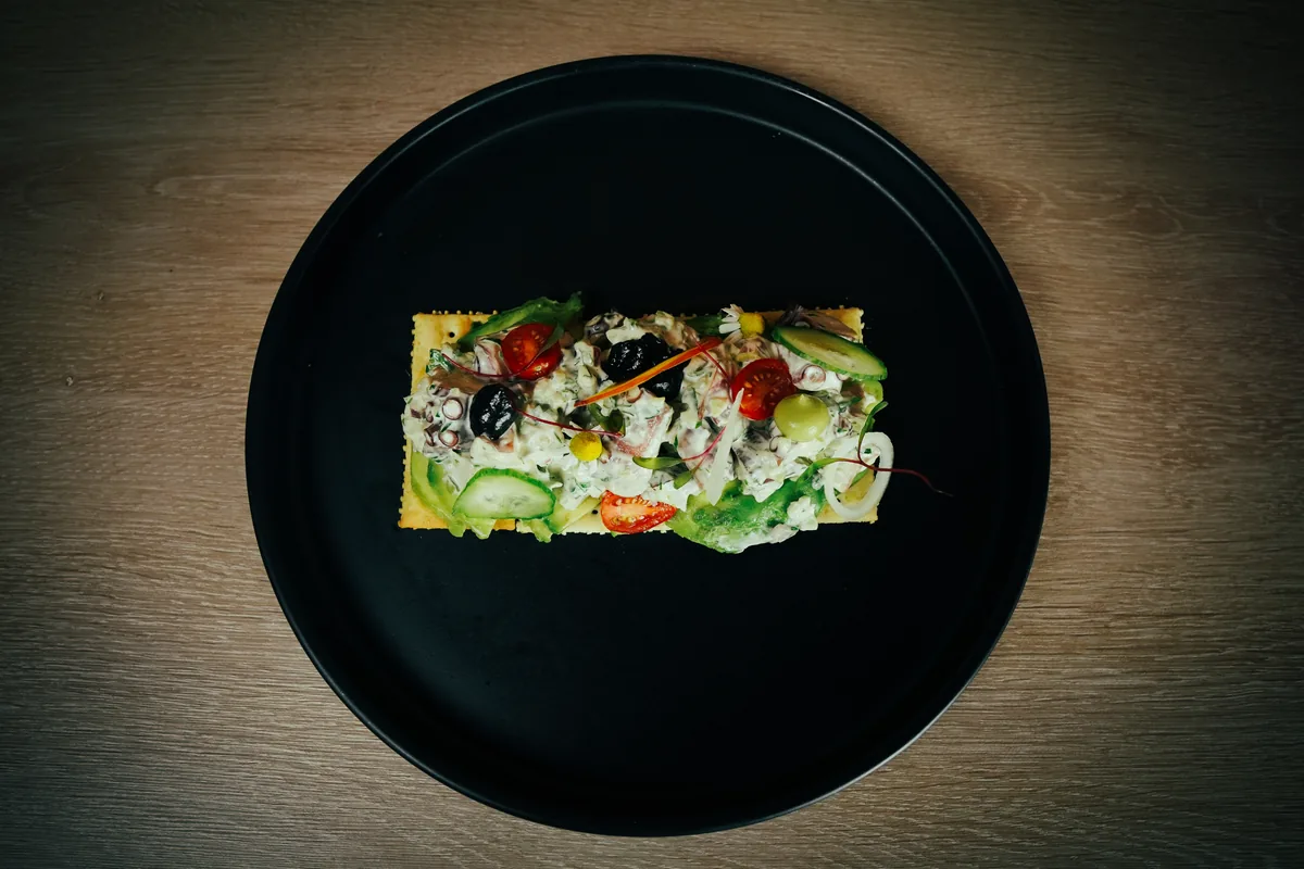 Fotografía gastronómica de restaurante: tostada de jaiba, toma 55