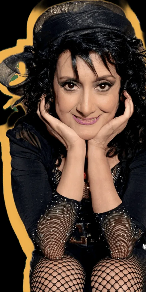 Rosita Bouchot caracterizada como Paty, su personaje en El Chavo del 8