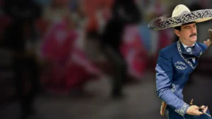 Sergio Albarrán, cantante de música mexicana con mariachi, de charro junto a su caballo, para eventos en CDMX