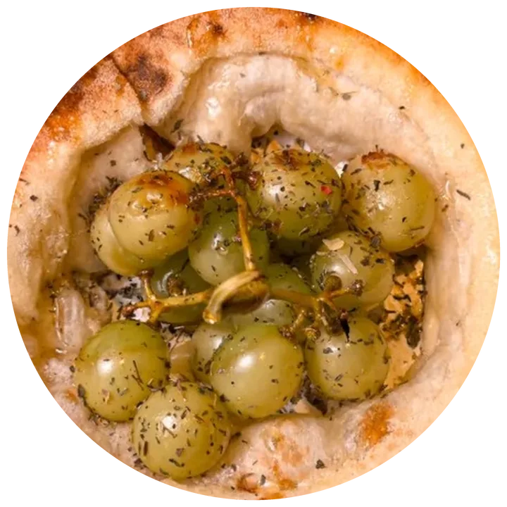 Pizza Camembert y uva