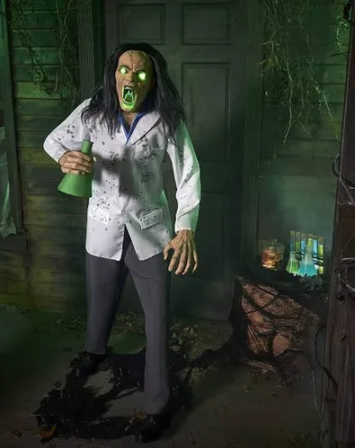 Animatrónico Dr. Illume de 1.68 m para renta en eventos de Halloween en CDMX