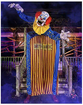 Animatrónico Looming Clown de 3.05 m para renta en eventos de Halloween en CDMX