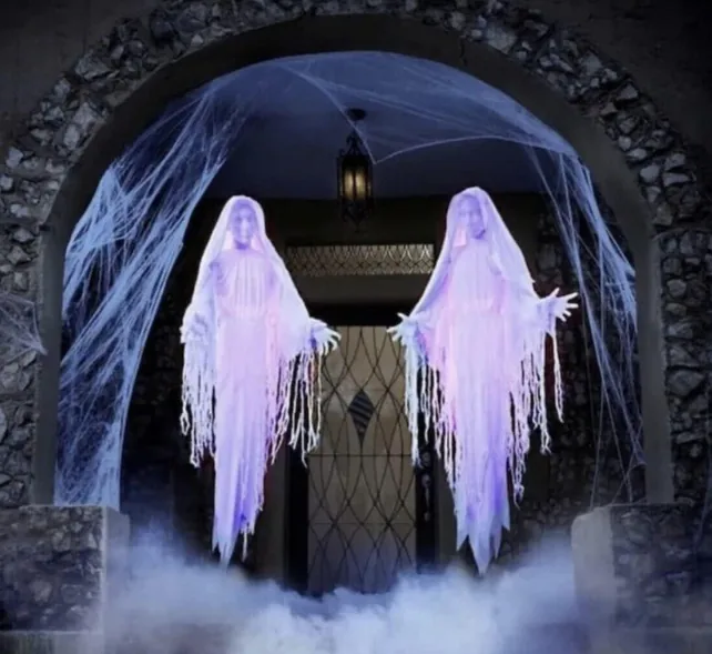 Animatrónico Dos Fantasmas de 1.60 m para renta en eventos de Halloween en CDMX