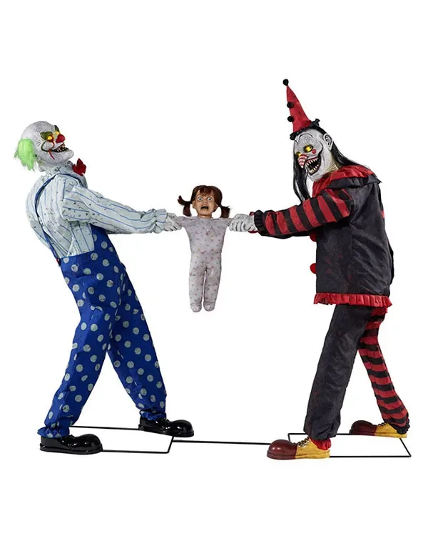 Animatrónico Unveils Clowns de 2.13 m para renta en eventos de Halloween en CDMX